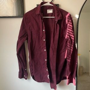 Maroon button down shirt